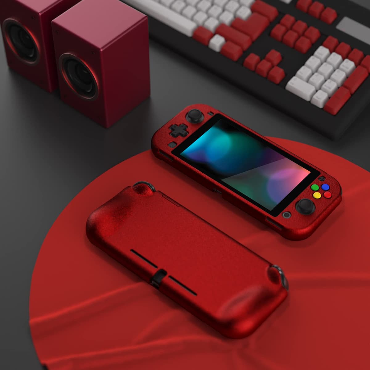playvital ZealProtect Protective Case for Nintendo Switch Lite, Hard Shell Grip Cover for Nintendo Switch Lite w/Screen Protector & Thumb Grip Caps & Button Caps - Antique Yellow — view 32