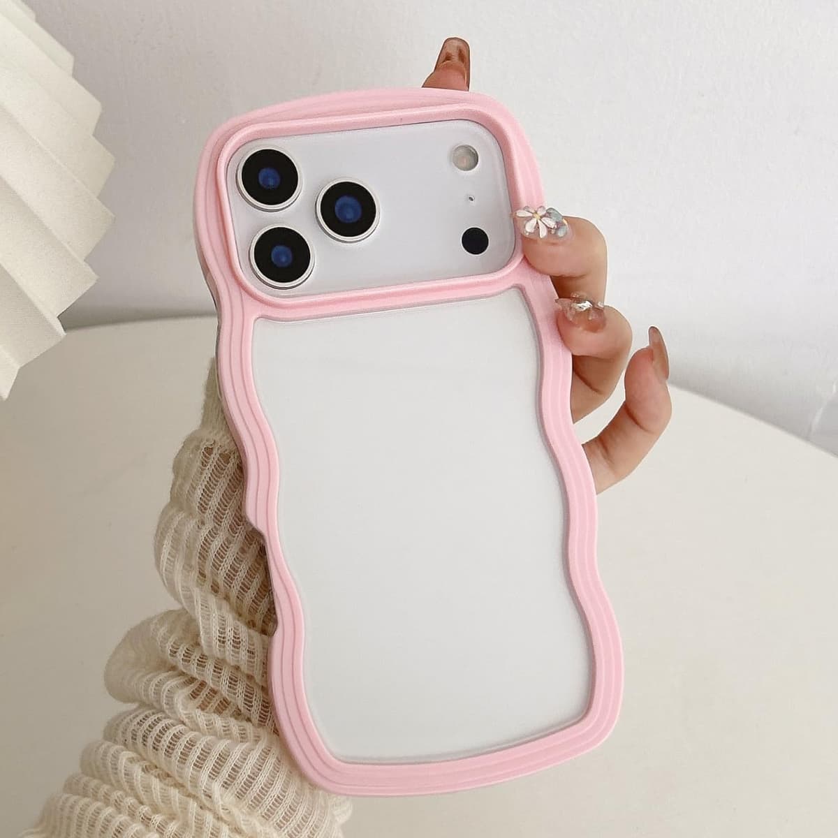 QLTYPRI Compatible with iPhone 11 Case, Cute Curly Wave Frame Clear Case for Girls Women, Transparent Soft Silicone TPU Bumper Shockproof Protective Phone Cover for iPhone 11 - Purple — view 87