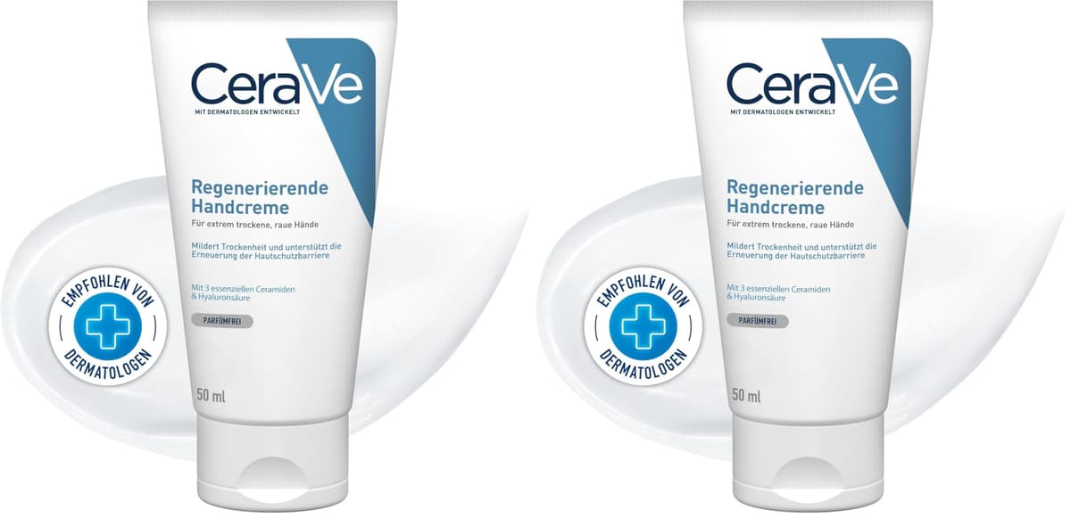 CeraVe Crema Reparadora de Manos, Para Manos Secas y Ásperas, Alivia la Sequedad y Restaura la Barrera Protectora de la Piel, Con 3 Ceramidas Esenciales y Ácido Hialurónico, 50ml — view 5