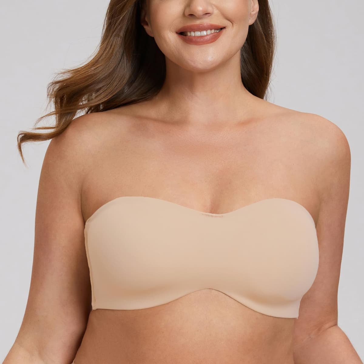 MELENECA - Sujetador con Aros sin Relleno Reductor sin Tirantes Bandeau para Mujer — view 5