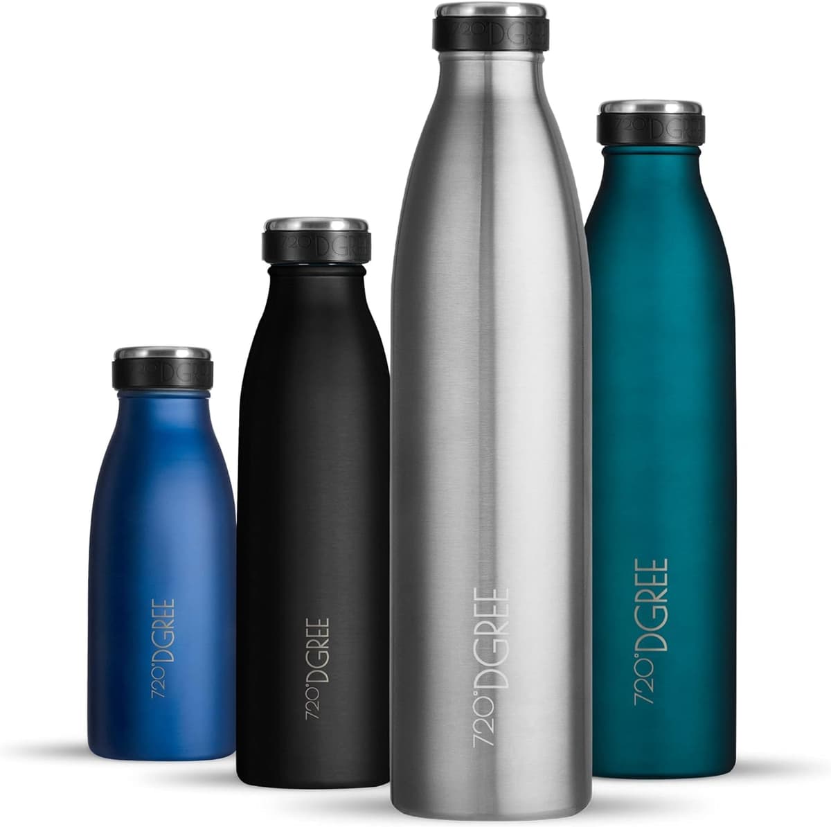 720°DGREE Botella Agua Acero Inoxidable “milkyBottle“ – 1litro - Sin BPA Free, Antigoteo y Prueba de Fugas - Frasco térmico, Cantimplora Aislada - Bebida con Gas, Deporte, Escuela, Gimnasio Exteriore — view 43