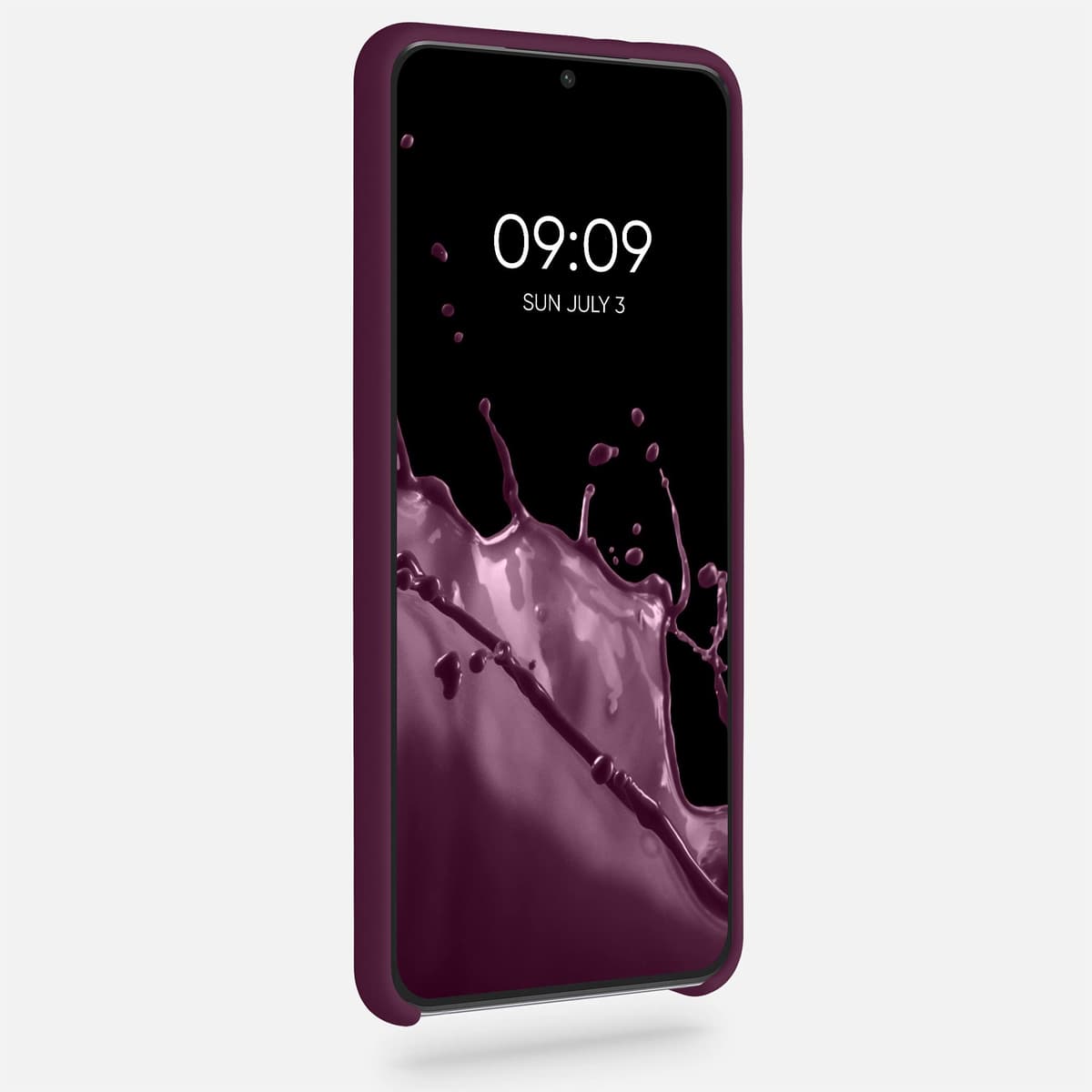 kwmobile Case for Samsung Galaxy S21 Plus Case - Soft Cover - Shockproof Silicone - Wireless Charging Bordeaux Violet — view 2