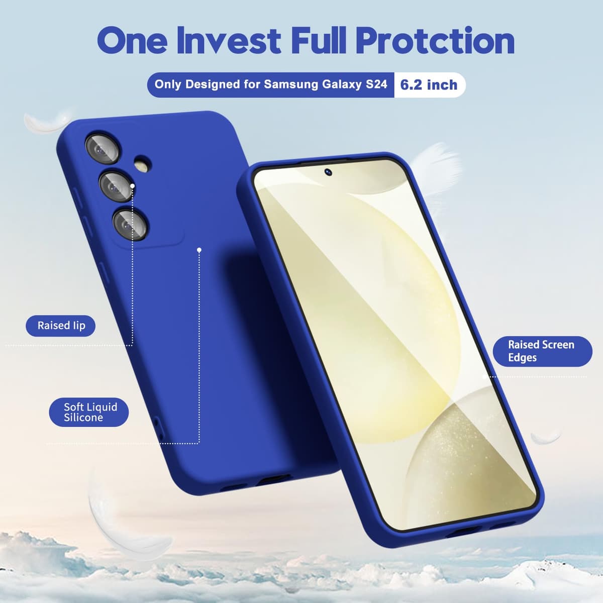 oakxco for Samsung Galaxy S24 Ultra Phone Case Liquid Silicone, Thin Slim Soft Rubber Gel TPU Plain Simple Cover for Women Girl Cute, Matte Solid Color, Brown Khaki Nude — view 301