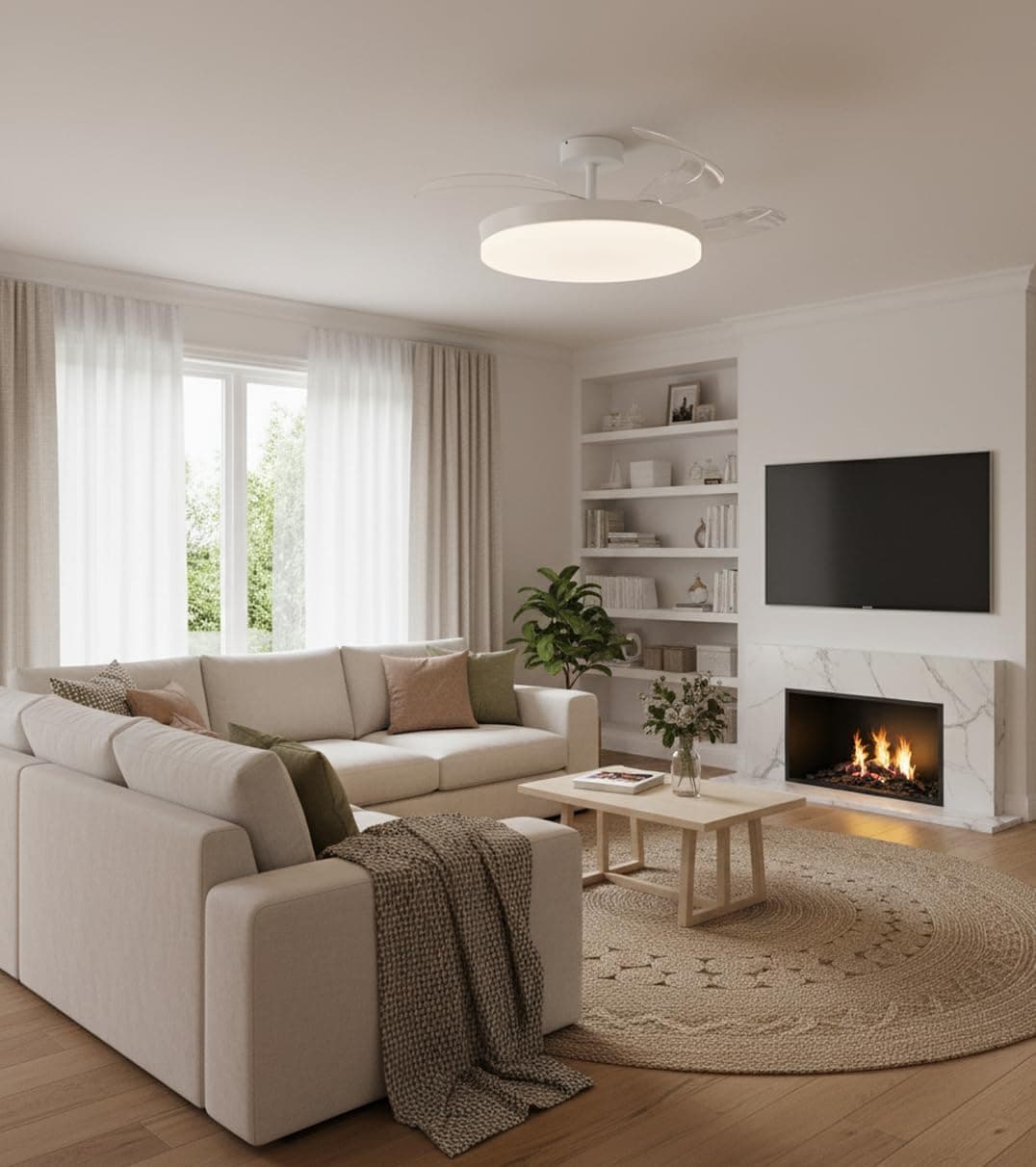 BEL AIR HOME - Ventilador de Techo ARES, Motor DC, LED 36W y Control Remoto, 3 Aspas Plegables, Dormitorios y comedores — view 3
