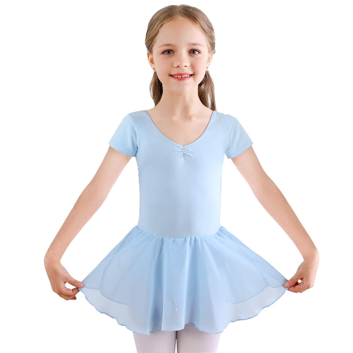 Bezioner Vestido de Ballet Maillot de Danza Manga Larga Gimnasia Leotardo Algodón Body Clásico para Niña