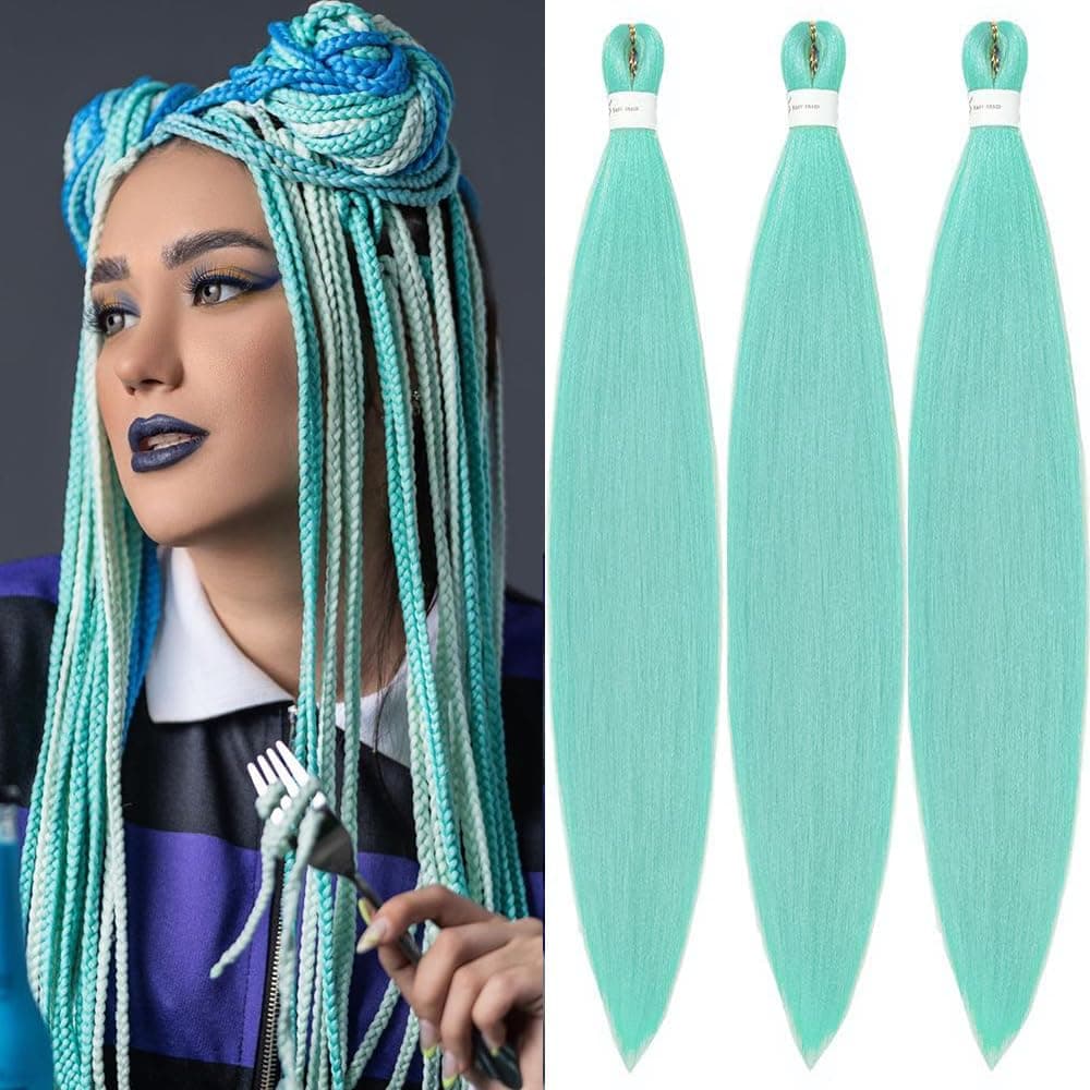 YDDM Capelli Per Treccine Africane Azul Extension Treccine Texture Yaki Easy Install per Principianti 26 Pollici 3 Pezzi Capelli Leggeri e Naturali per Box Braids, Twist e Crochet — view 31