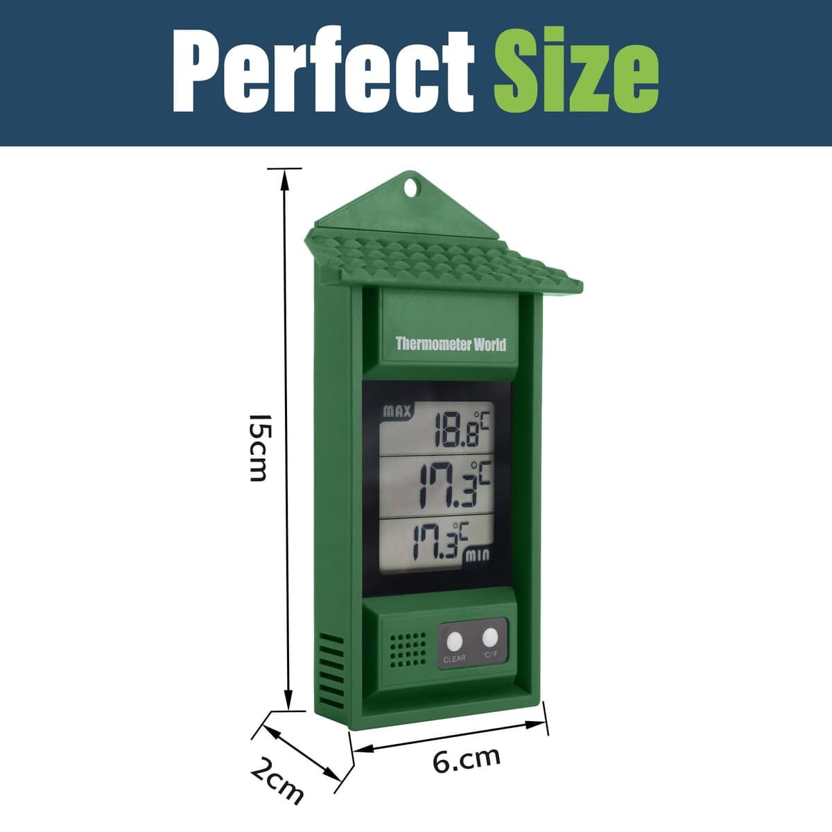 Digital Max Min Thermometer - Monitor Max and Min Temperatures with This Handy Greenhouse Thermometer Garden Accessories Easily Wall Mounted Maximum Minimum — view 3
