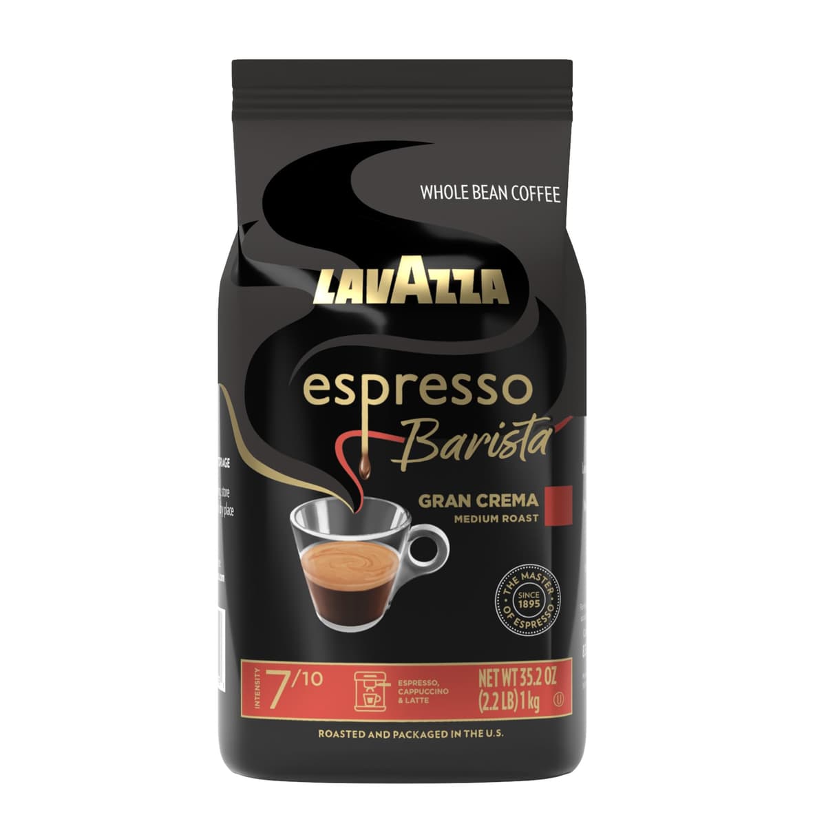 Lavazza, Qualità Rossa, Coffee Beans, Arabica and Robusta, Intensity 5/10, Medium Roasting, 1 Kg — view 50