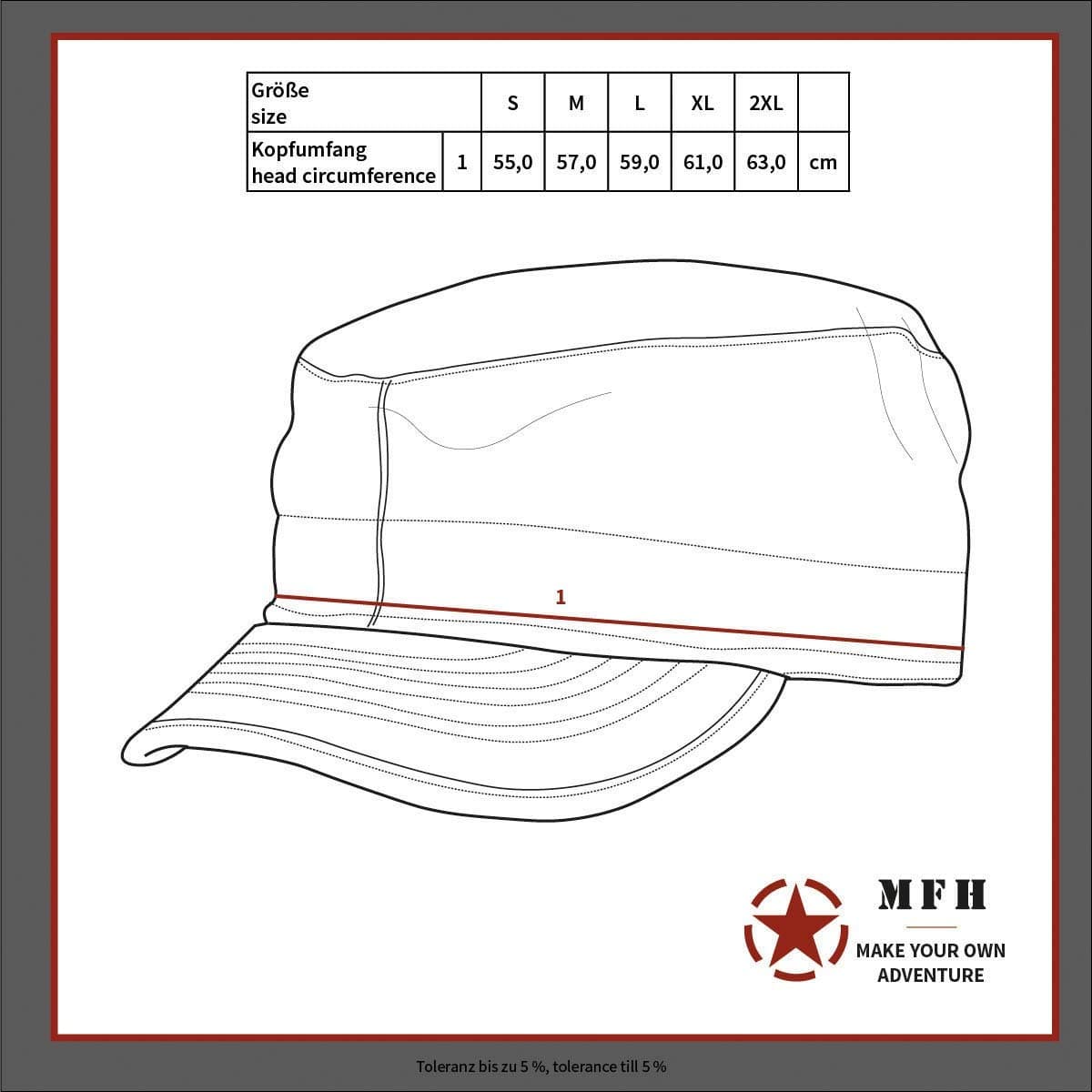 MFH BDU Ripstop Campo Gorra Negro — view 3