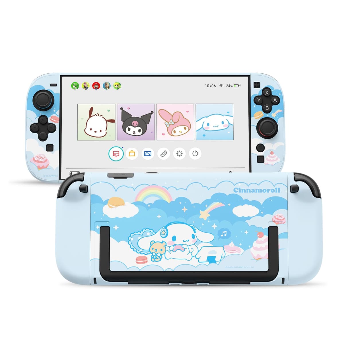 Kuitmor Cute Plush Protective Case Compatible with Switch 2 (2025), Anti-Scratch and Shock-Absorption Hard PC Shell Cover for Switch 2 Game Console and Joystick Controller - KLM — view 9