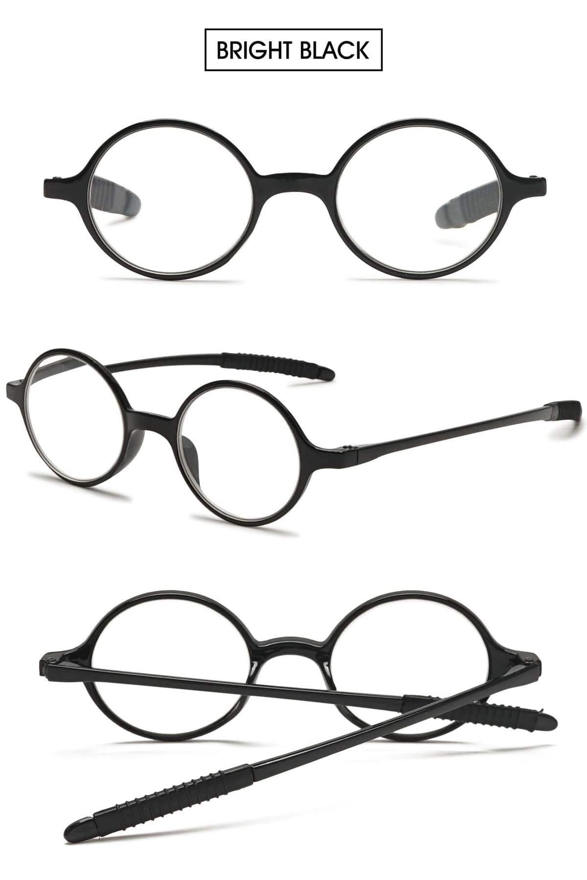 VEVESMUNDO Redondo Gafas de Lectura Pequeñas Ligeras Vintage Flexibles Vista Presbicia para Mujer Hombre — view 3