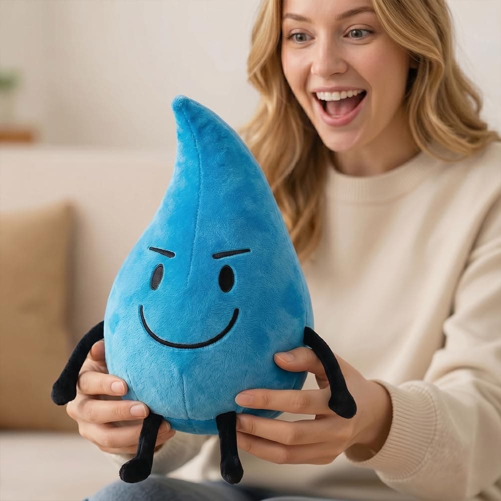 Dlishka BFDI Battle for Dream Island Plush Toy, Cute Cartoon Plushie Soft Stuffed Animal Doll, Kawaii Plush Cushion Pillow, Collectible Character Toy Gift for Fans. (Teardrop) — view 4