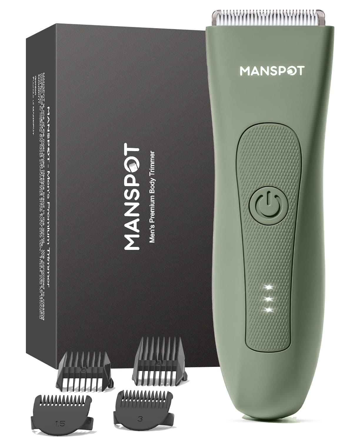 MANSPOT Afeitadora Corporal Masculina, Depiladora Corporal Hombre Electrica con Cuchilla de Cerámica Desmontable y Protección IPX7, Rasuradora Hombre Recargable USB para Cuerpo, Zona Intima, Genitales — view 10