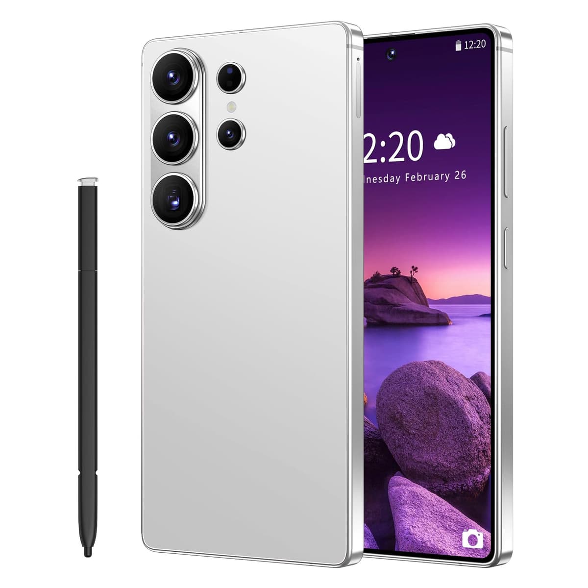 I26 Ultra Unlocked Cell Phone,Built in Pen, Smartphone Battery 7000mAh,6.99" HD Screen Unlocked Phones, 68MP+108MP, 12+512GB 5G The Phone Android 15, Face ID/Fingerprint Lock/GPS (Rose Gold, 12+512) — view 13