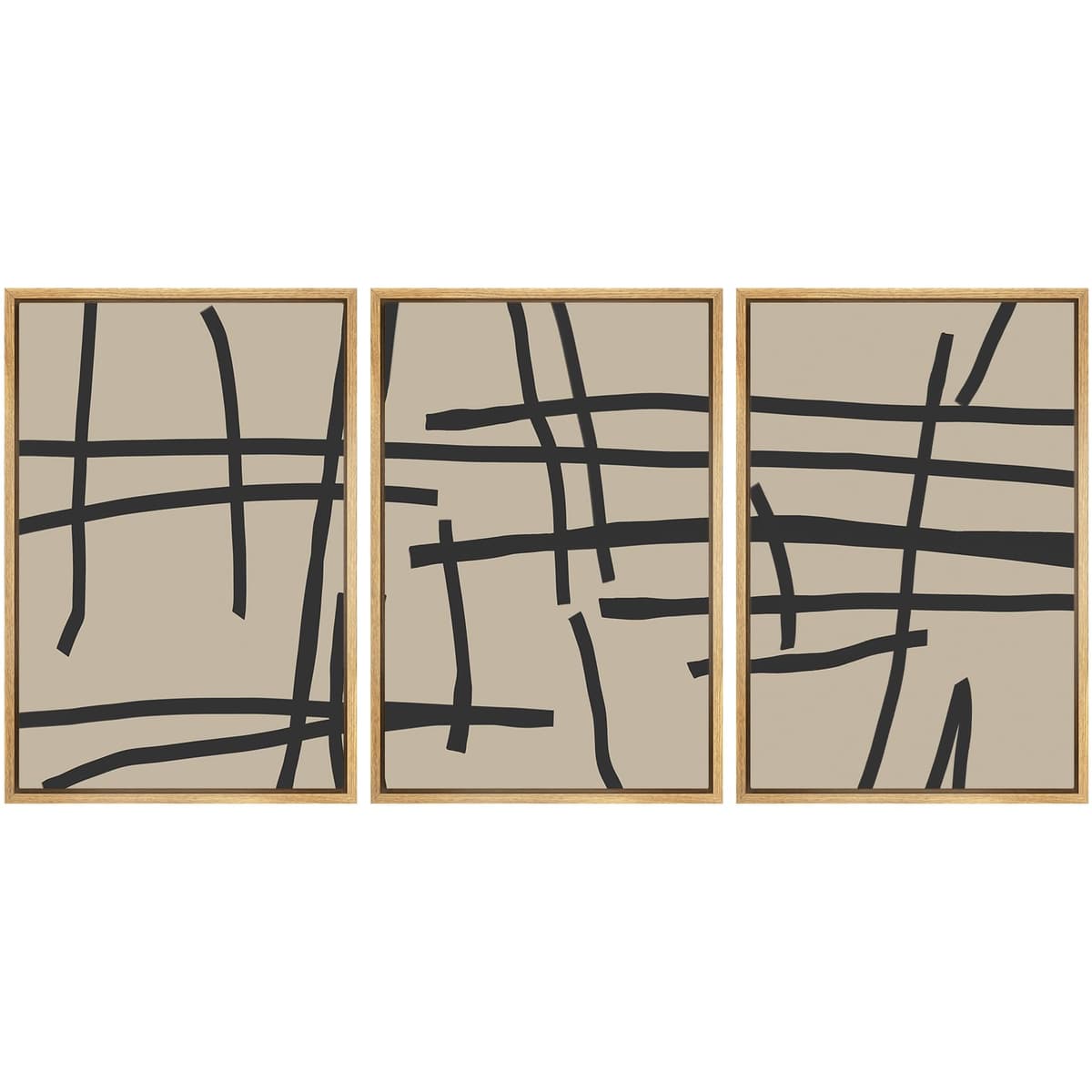 SIGNWIN Framed Canvas Print Wall Art Set Coastal Serenity Abstract Seaside Illustrations Modern Art Decorative Rustic Calm/Zen for Living Room, Bedroom, Office - 24"x36"x3 Natural — view 141