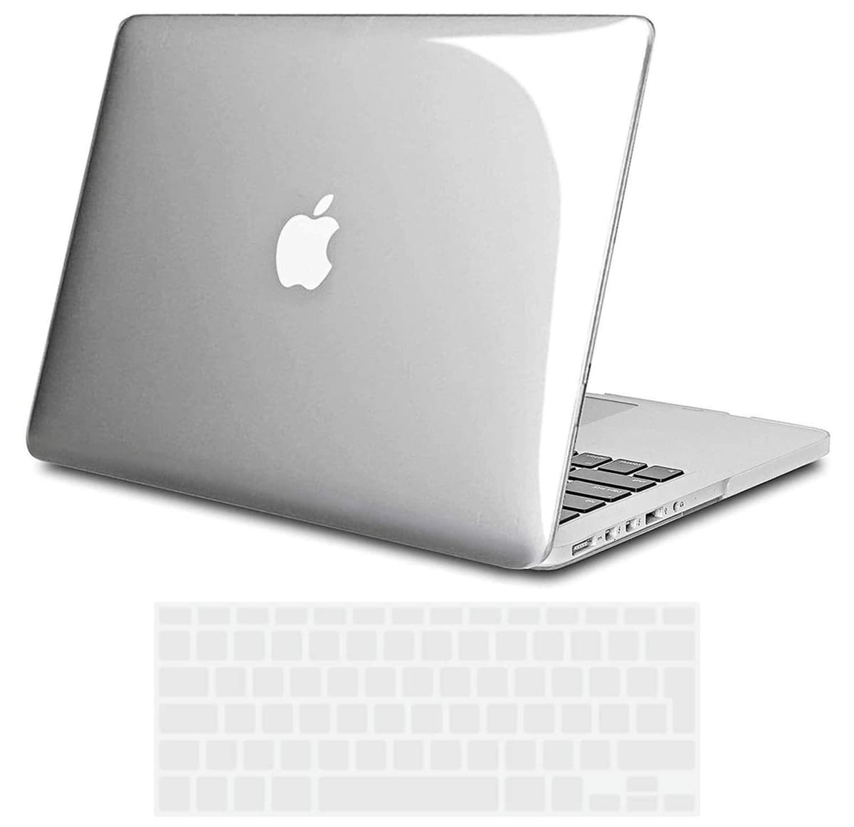 TECOOL Case compatible with MacBook Air M1 & MacBook Air 13 inch Retina 2020 2019 2018 (A2337 A2179 A1932), Plastic Snap On Hard Shell Cover & UK EU Keyboard Protector, Crystal Clear (Glossy) — view 59