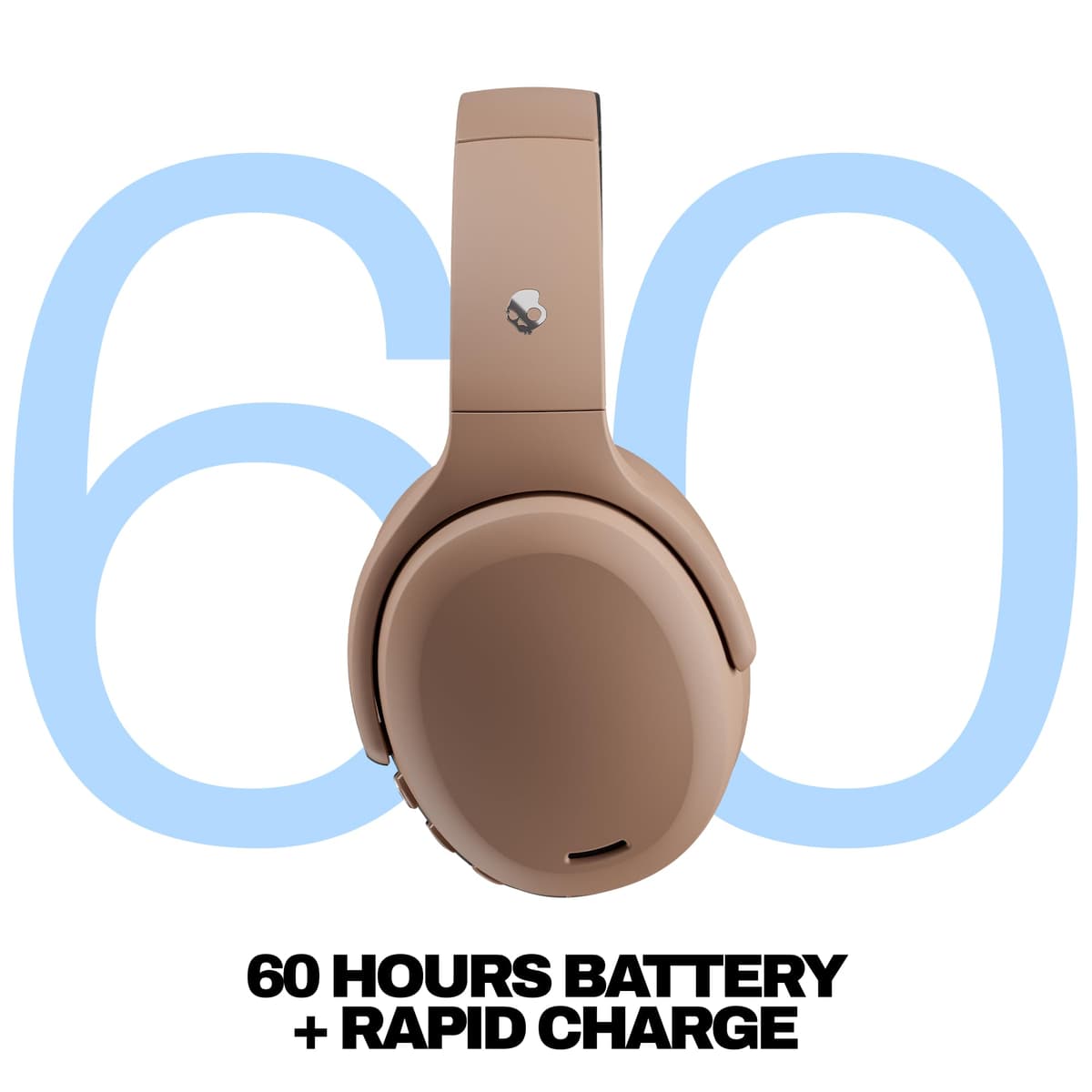 Skullcandy Crusher ANC 2 Wireless Over-Ear Bluetooth Headphones with Multi-Sensory Bass, Active Noise Cancelling, Up to 60 Hours Battery, Microphone for iPhone Android - Primer — view 3