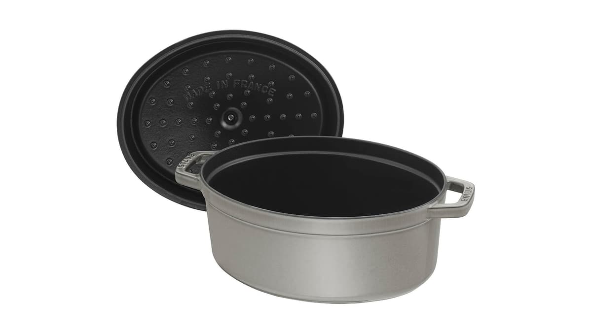 STAUB Cacerola/Cocotte de Hierro Fundido Ovalada, 17 cm, 1 L, Gris grafito — view 4