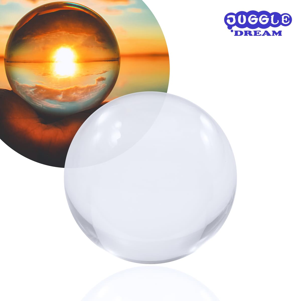 Juggle Dream Bola de Malabares de Contacto de Acrílico Transparente (90 mm) - Bolas de Rendimiento de Manipulación — view 2