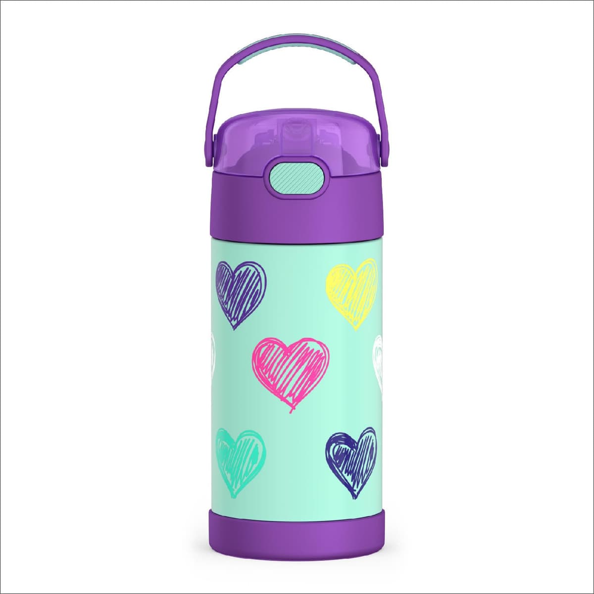 THERMOS FUNTAINER Water Bottle with Straw - 12 Ounce - Kids Stainless Steel Vacuum Insulated Water Bottle with Lid, Animal Presents — view 9