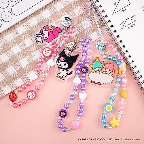 iFace Hello Kitty and Friends Beaded Wristlet Universal Phone Charm Strap - Cute Wrist Chain Lanyard Aesthetic Decor Strap for Cell Phone Camera Keys AirPods Keychains – Kuromi — view 4