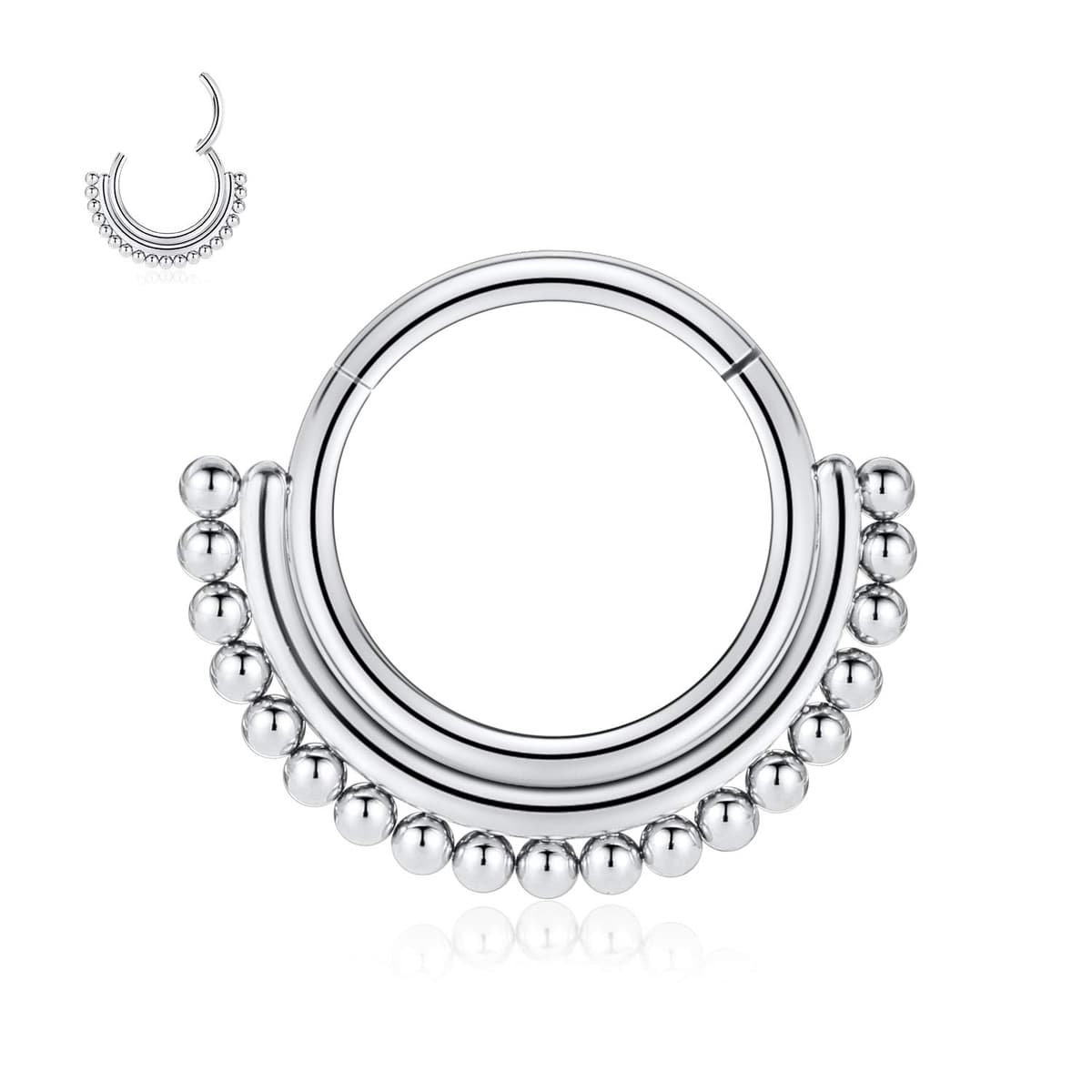 AROWRO 16G Septum & Daith Jewellery - 316L Surgical Steel Septum Rings, Daith Earrings, Nose Rings, Clicker, Rook, Helix, Lobe, Cartilage Piercing Jewellery — view 15