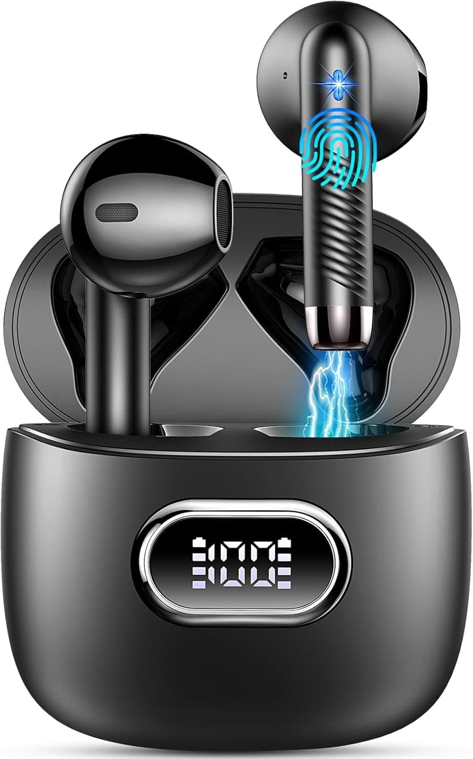 Wireless Earbuds, Bluetooth 5.4 Headphones in Ear NEW Wireless Earphones with 4 ENC Mic, Mini Ear buds with HiFi Stereo Deep Bass, 56H Playtime Dual LED Display, Bluetooth Earbud IP7 Waterproof USB-C — view 13