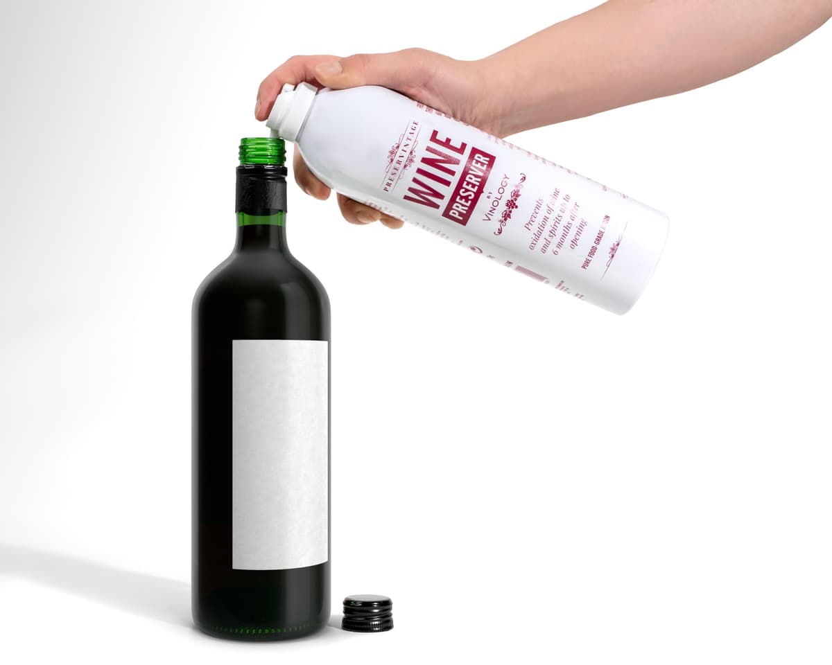 Preservintage Conservador de vino – Gas inerte puro estándar profesional para uso con tapones de vino o corcho en una lata de aerosol ligera y fácil de usar de 9 litros — view 2