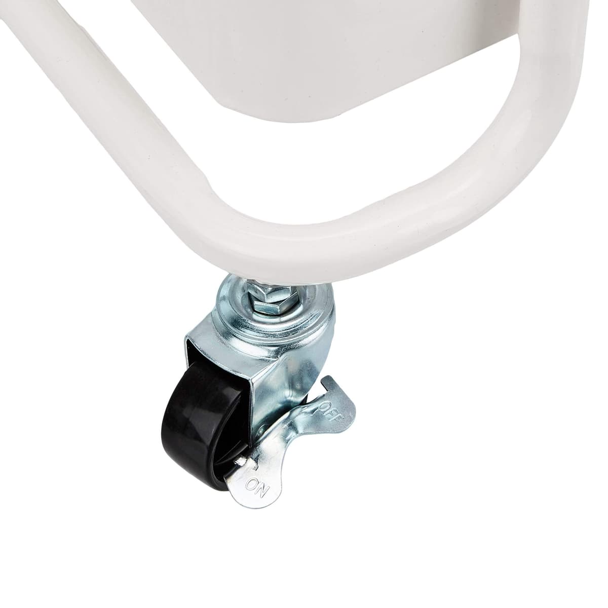 Amazon Basics Carrito de cocina o multiuso de tres niveles con ruedas en blanco — view 7
