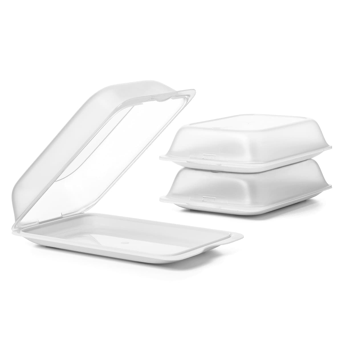 Tatay Porta Embutidos Fresh | Set de 3 Estándar | Tupper Embutido Nevera | Tapa Extraíble, Apilable | Apto Congelador, Microondas y Lavavajillas | Libre de BPA, 17 x 3,2 x 25,2 cm, Color Blanco — view 6