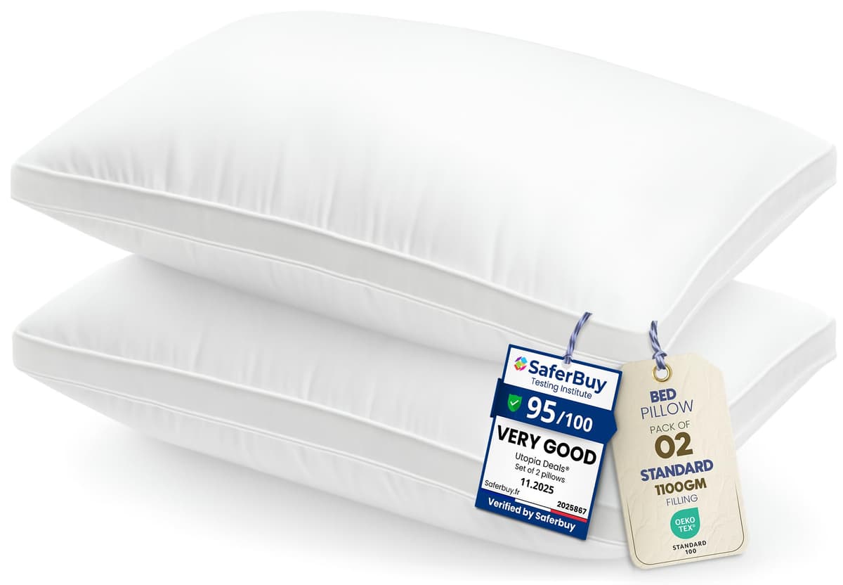 Utopia Bedding Pillows 2 Pack King Size, (Navy) Luxury Hotel Quality Pillows, Brushed Fabric, Bed Pillow for Back, Stomach or Side Sleepers - 20 x 36 inch / 50 x 90 cm — view 17