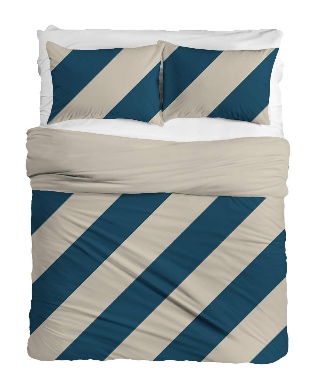 DTEX HOMES Double Duvet Set 100% Pure Cotton Reversible Printed Hotel Quality Duvet Cover Ultra Soft Easy Care double bedding Set Super Soft and Luxury Duvet Cover Sets (Balia Silver) — view 19