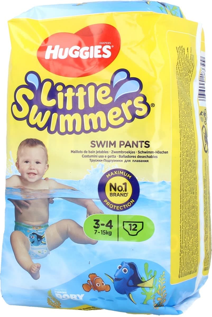 Huggies Little Swimmers, Swim Nappies, Size 5-6 - 33 Pants - Maximum Protection Swimming Nappies with Leak Guards - All-Round Stretchy Waistband — view 12