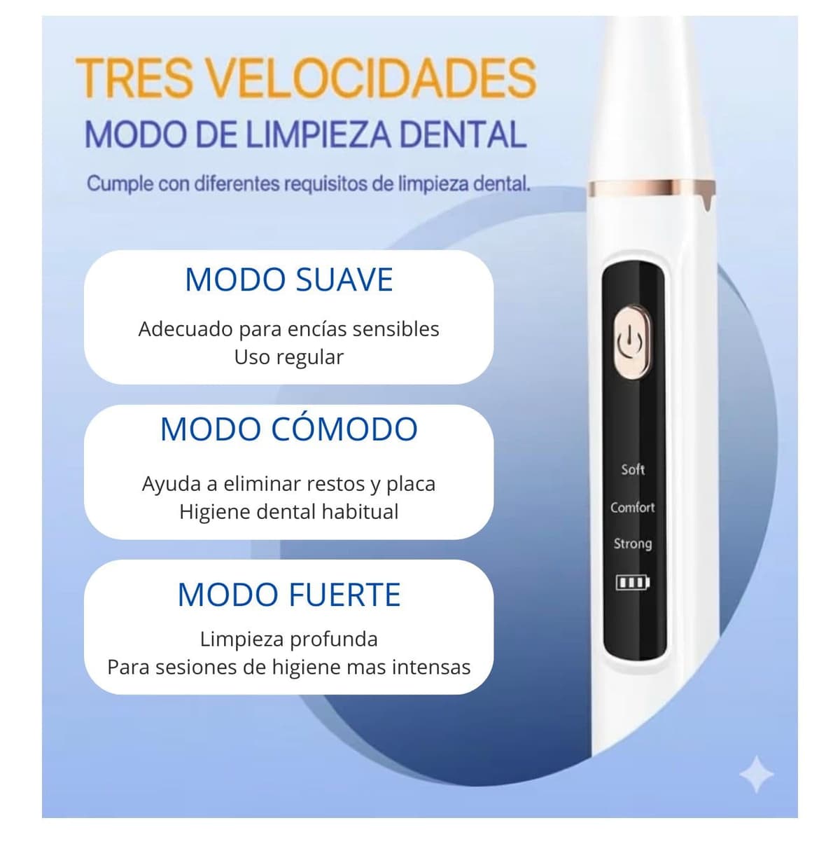 Kit Garaldentist De Limpieza Dental Para Sarro, Cepillo Dental Ultrasonico Portatil Para Limpieza Profunda, 2 Puntas Distintas, Con Luz Led, Ideal Para Tu Mascota — view 3