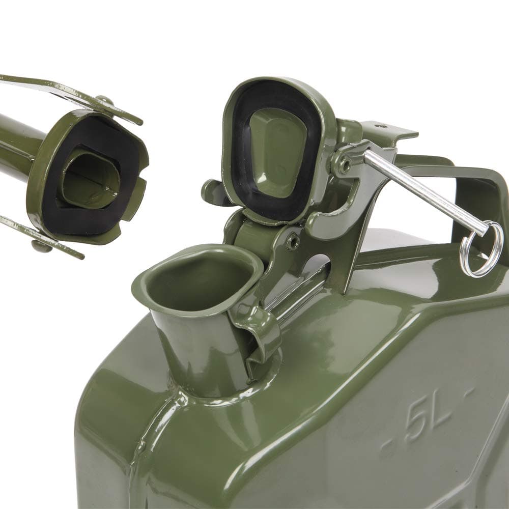 Bonnlo 5L Fuel Oil Storage Can Metal Petrol Diesel Tank with Spout — view 6