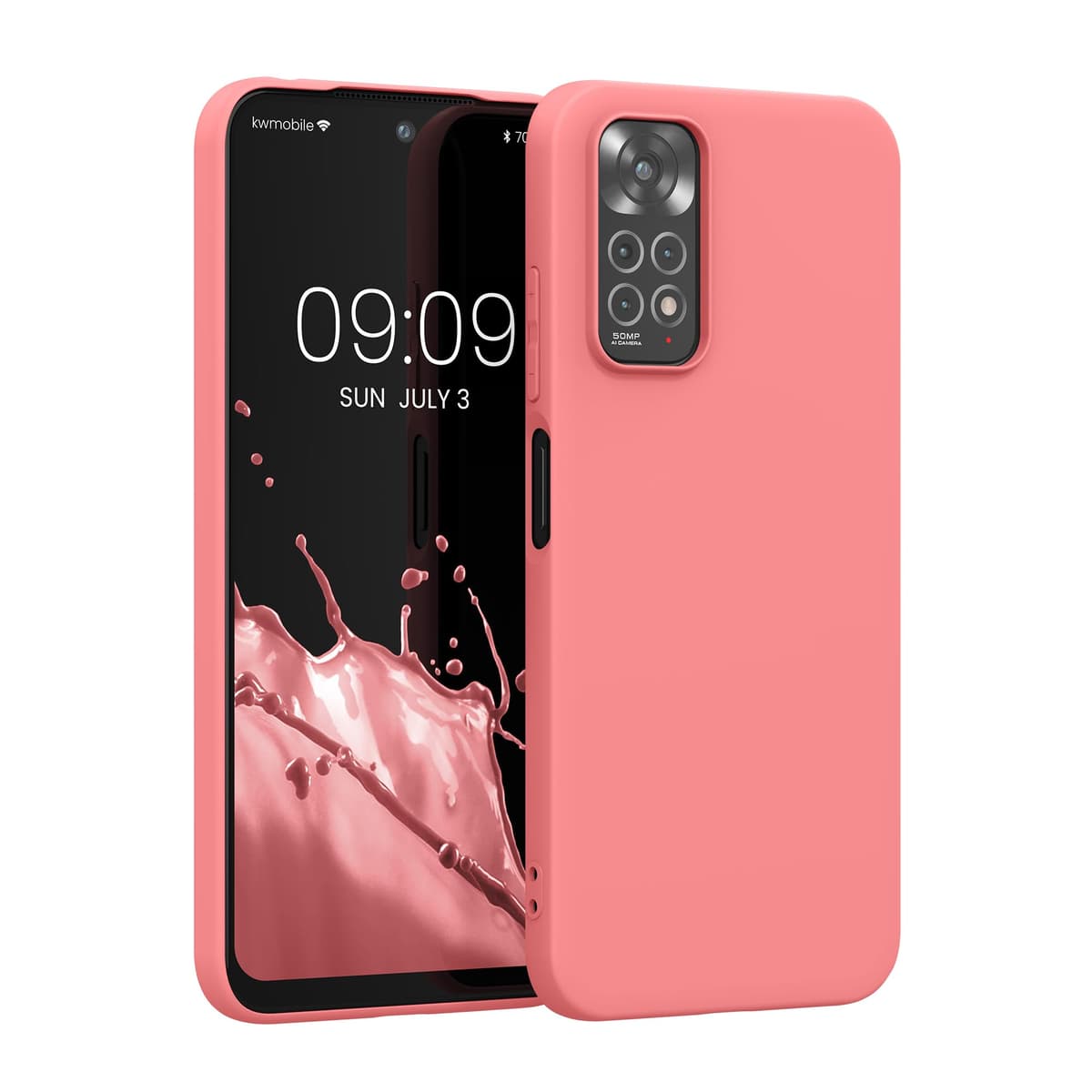 kwmobile Carcasa Compatible con Xiaomi Redmi Note 14 Pro 5G / Poco X7 Funda - Funda Ultrafina de TPU con Bordes elevados - Lavanda Metalizado — view 144