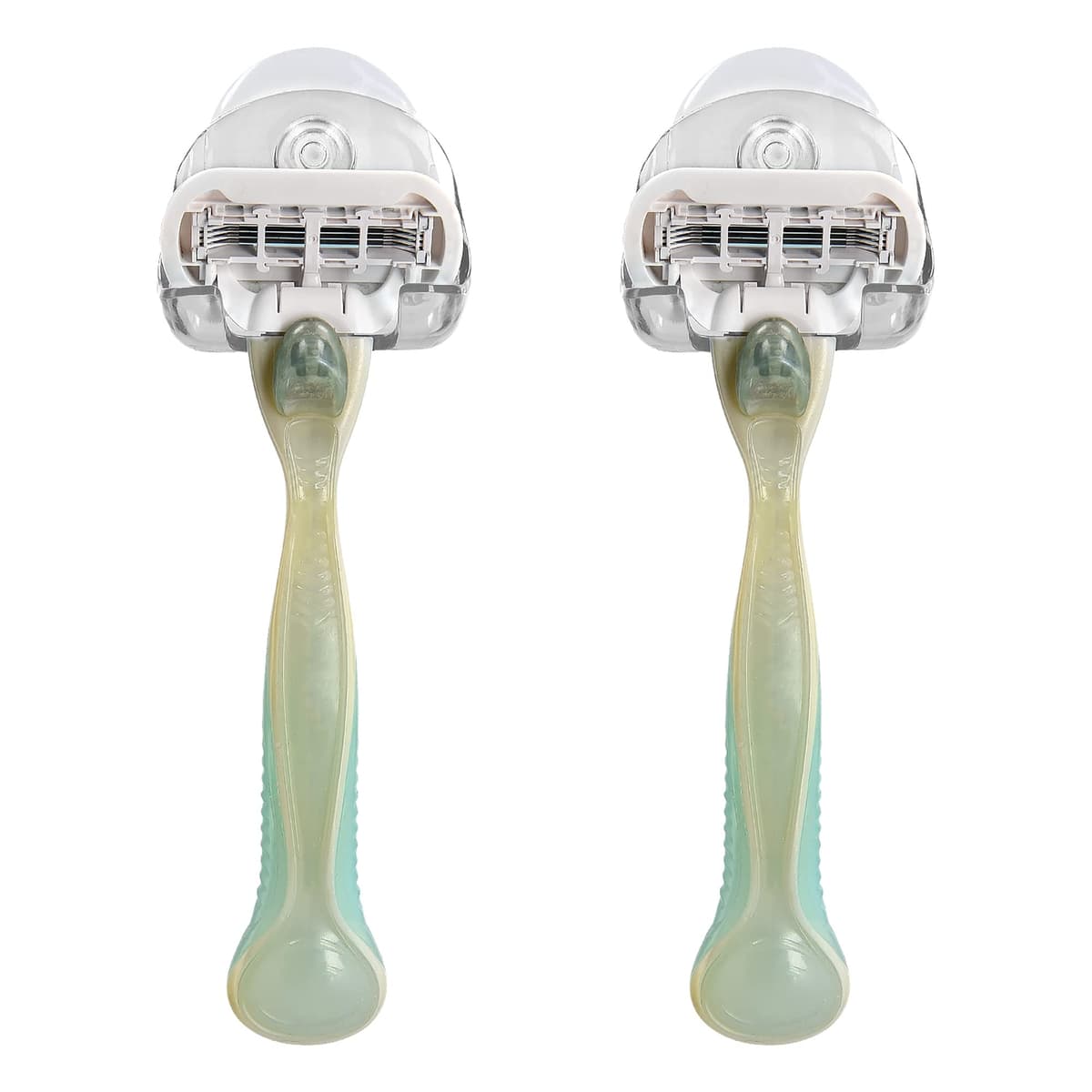 kwmobile 2X Razor Holder with Suction Cup - Self-Adhesive Shaver Wall Mount - Bathroom Organizer for Glass and Tiles - Transparent — view 4