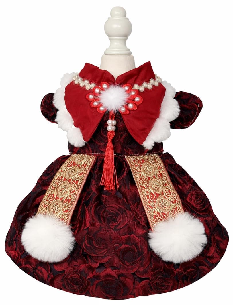 MaruPet Fashion Sweet Puppy Dog Chiffon Princess Dress for EXTRAL Small and Small Dog Pink S — view 17