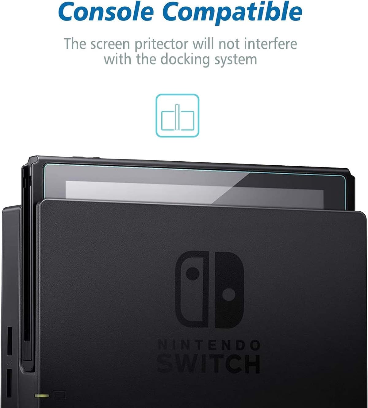 NEW'C 3 Pack Designed for Nintendo Switch Screen Protector Tempered Glass, Case Friendly Scratch Resistant,Bubble-Free, Ultra Resistant — view 8