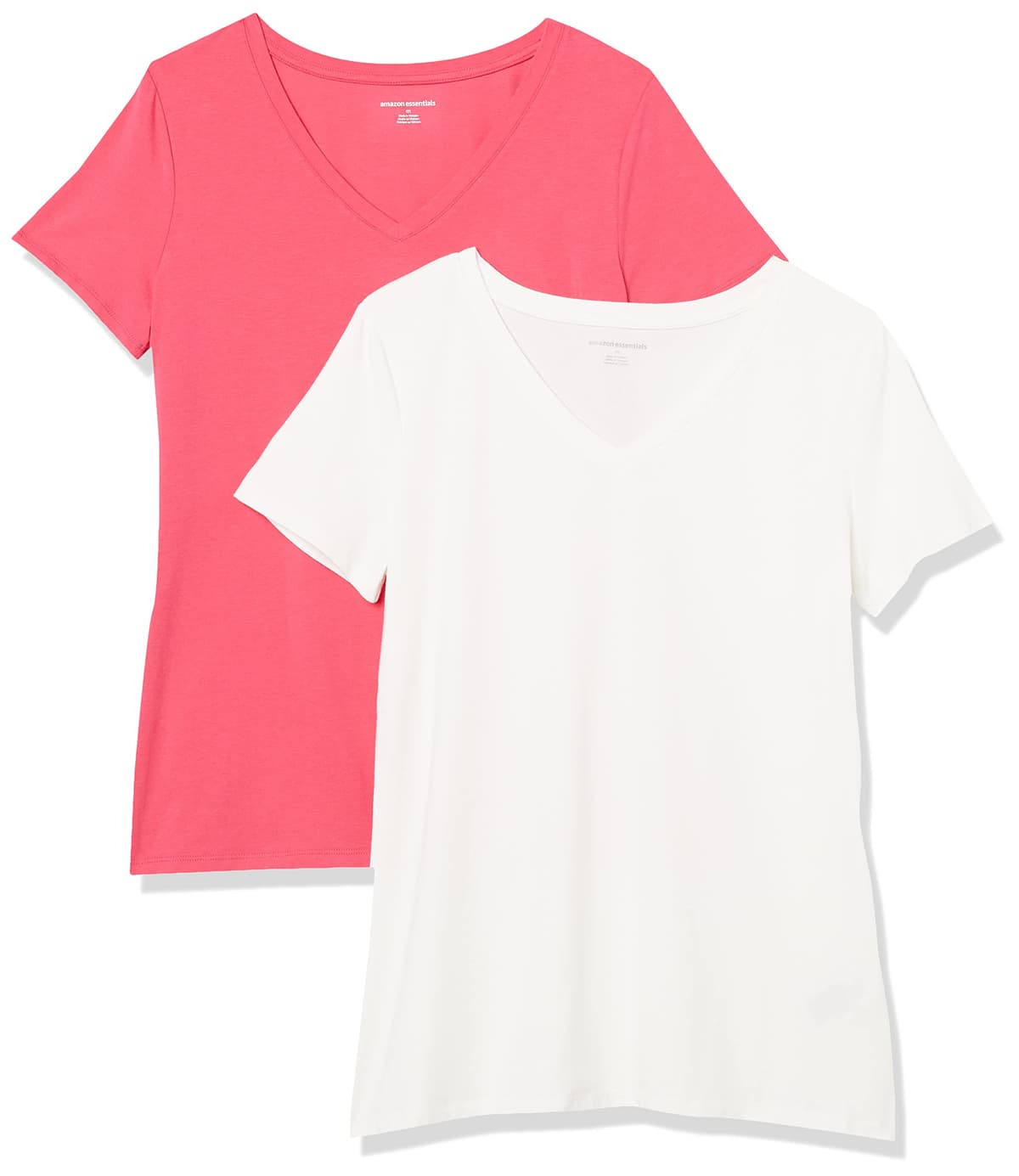 Amazon Essentials Camiseta de Manga Corta y Corte Estándar (Opciones de Cuello Redondo y Cuello en V) Mujer, Paquetes Múltiples — view 72
