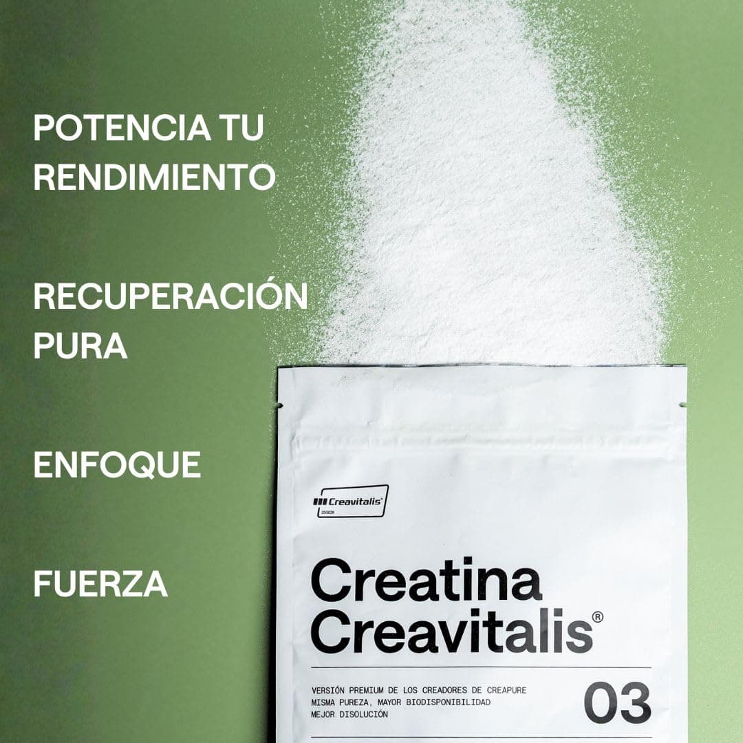 Creatina Monohidratada Creavitalis® ALMA® 600 g | Creatina Creapure Monohidrato en Polvo 99,9% Pureza Premium | Vegana, Sin Gluten ni Lactosa | 200 Dosis Disolución Instantánea | Fabricada en Alemania — view 5