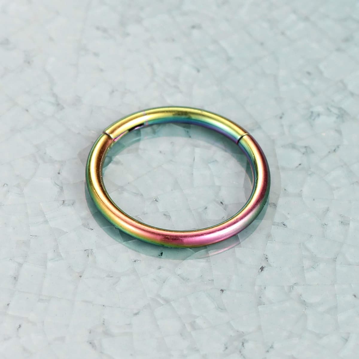 hengkaixuan 2Pcs Titanium Nose Hoop Rings Hinged Segment Clicker Rings Cartilage Helix Lip Tragus Conch Piercing Jewellery Sleeper Earrings Septum Lobe Hoop Earrings — view 3