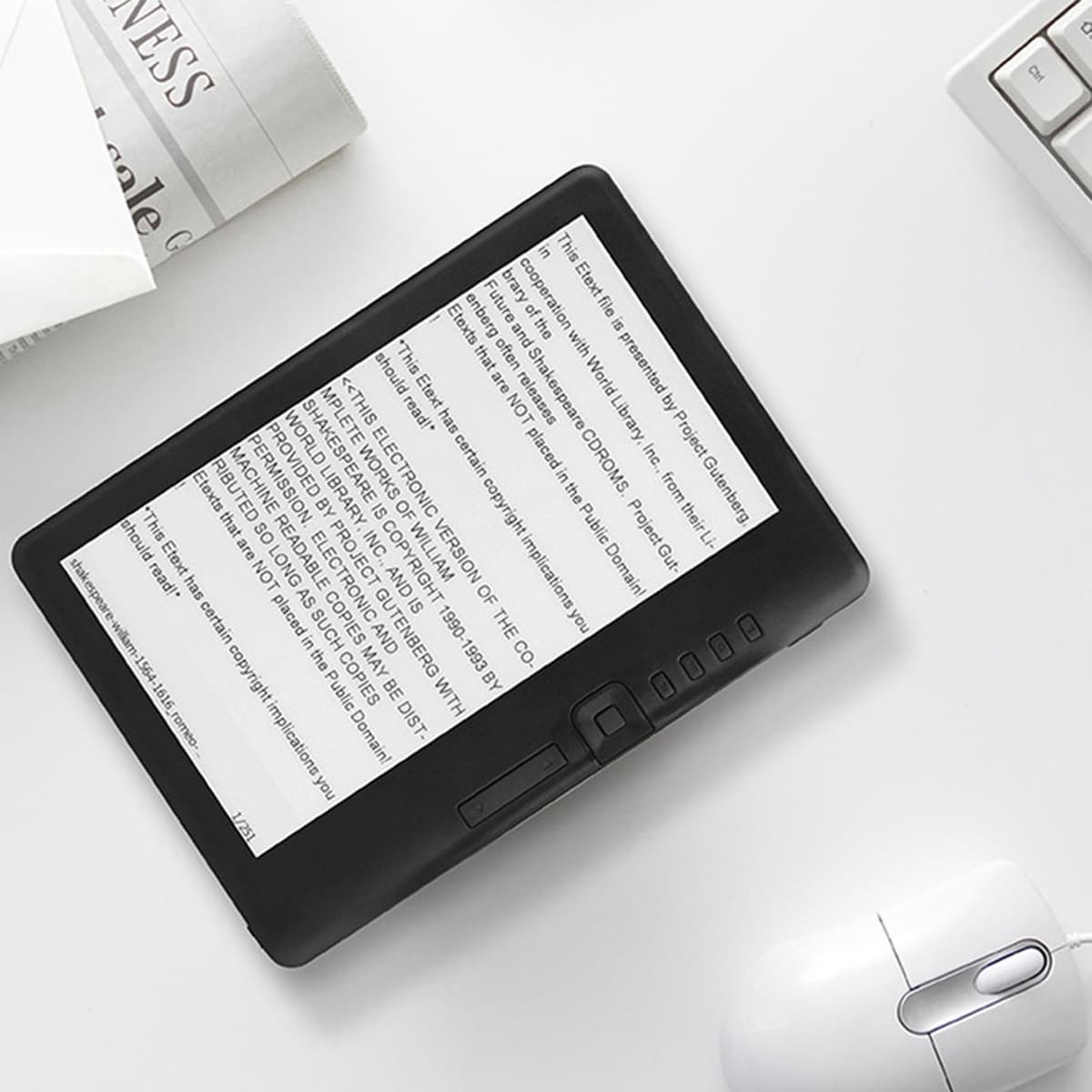 Generic Lector de Libros Electrónicos Resistente Al Agua, Colorido, de 7 Pulgadas, con Botón de Libro Plegable para Facilitar la Lectura, Compatible con Tarjeta de Memoria, para Lectura de Libros — view 2