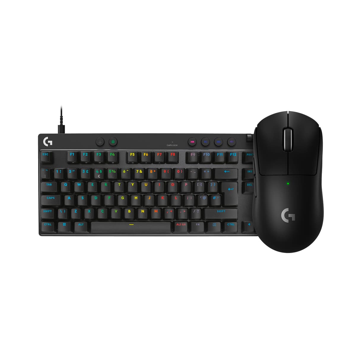 Logitech G PRO Mechanical Gaming Keyboard – Ultra Portable Tenkeyless Design, Detachable Micro USB Cable, Advanced GX Blue Clicky Switches, LIGHTSYNC RGB Backlit Keys, QWERTY UK, PC/Mac - Black — view 16