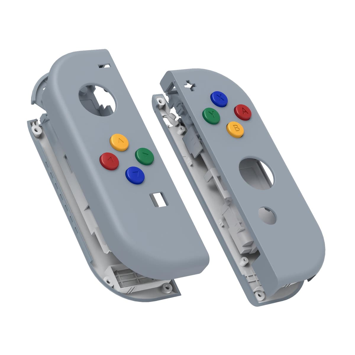 eXtremeRate Carcasa Joycon para Nintendo Switch & OLED Funda de Agarre Reemplazo Shell con Botones para Nintendo Switch Joycons OLED No Incluye Carcasa de Consola(Rojo Esmerilado) — view 27