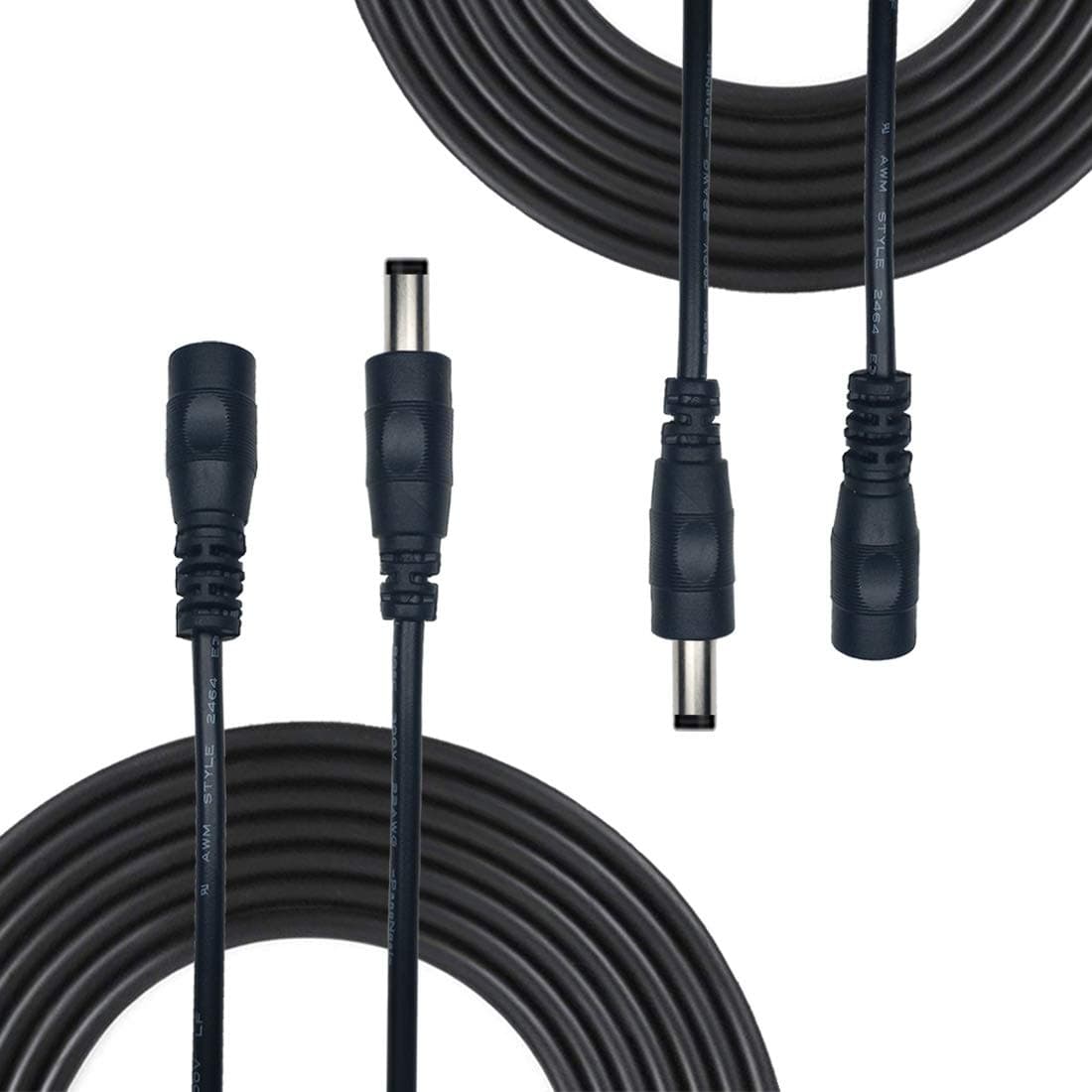 Liwinting 10m Cable de Extensión 2.1mm x 5.5mm Plug DC Macho a Hembra Conector para Adaptador de Corriente, LED, Cámara CCTV Potencia, Coche, Monitores y Más, Flexible - Blanco — view 16