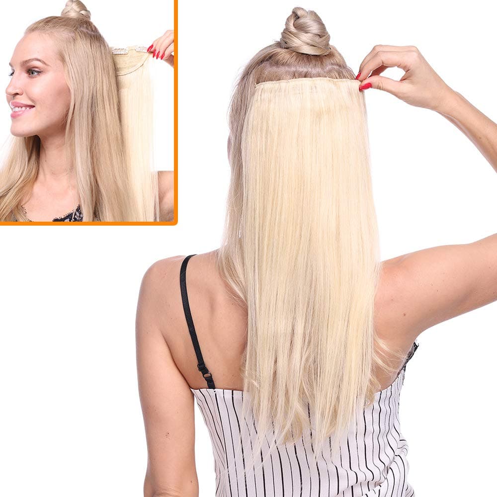 Silk-co 10inch Hair Extensions Clip in Hair Extension Human Hair #04 Medium Brown -Basic Thickness-Thin Weft- 8 Pieces Real Remy Straight Hair Extensions[50g] — view 107