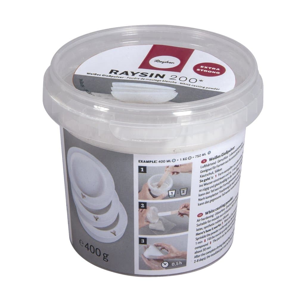 Rayher Polvo para moldear Raysin 200, blanco, 4 kg, seca al aire, sin olor, 34410102 — view 16