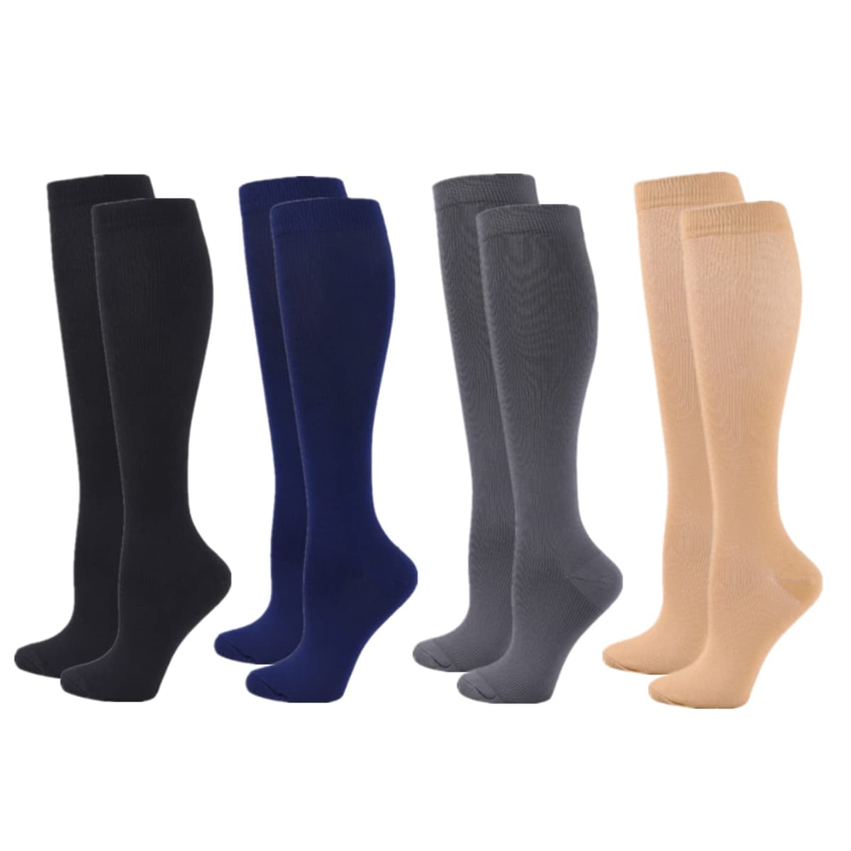 Compression Socks for Women Men, 2/3/4/6 Pairs 20-25mmHg Knee High Socks Compression Stockings for Sport, Athletic, Edema, Diabetic, Varicose Veins, Travel, Pregnancy, Nursing — view 23