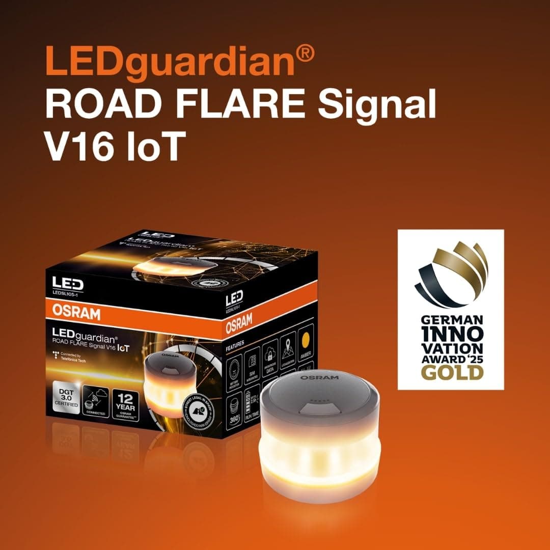 OSRAM LEDguardian Road Flare Signal V16 IoT, luz de Advertencia LED certificada DGT 3.0, Uso obligatorio en España, 1900K, localización en Tiempo Real — view 8